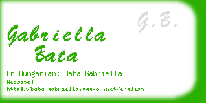 gabriella bata business card